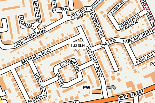 TS3 0LN map - OS OpenMap – Local (Ordnance Survey)