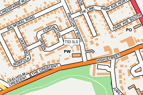 TS3 0LS map - OS OpenMap – Local (Ordnance Survey)