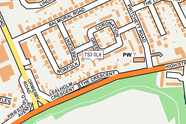 TS3 0LX map - OS OpenMap – Local (Ordnance Survey)