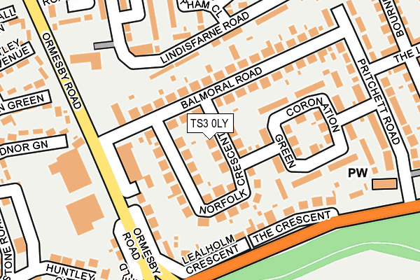 TS3 0LY map - OS OpenMap – Local (Ordnance Survey)