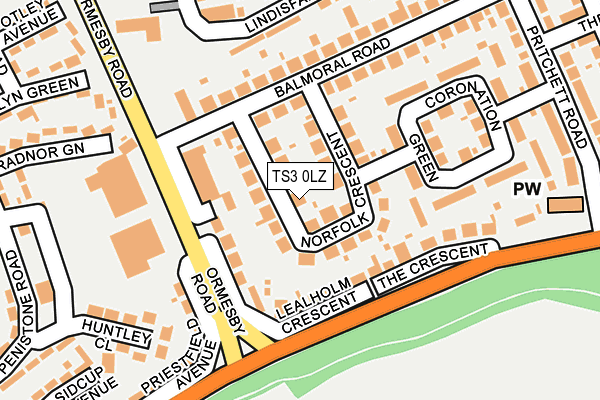 TS3 0LZ map - OS OpenMap – Local (Ordnance Survey)