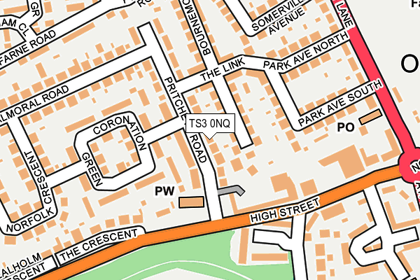 TS3 0NQ map - OS OpenMap – Local (Ordnance Survey)