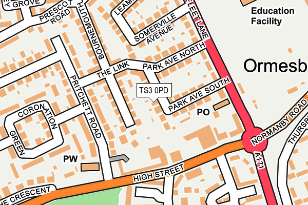 TS3 0PD map - OS OpenMap – Local (Ordnance Survey)