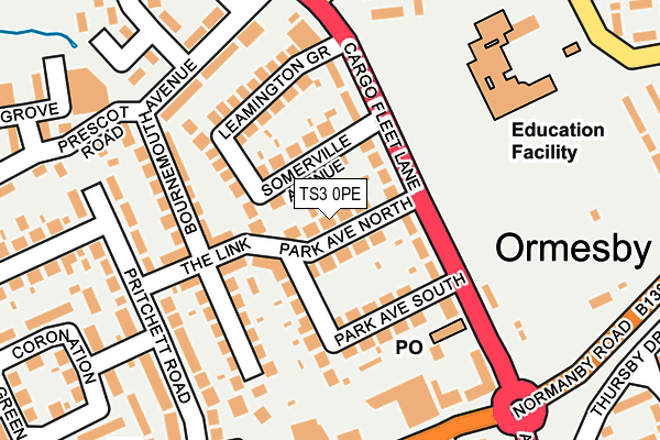 TS3 0PE map - OS OpenMap – Local (Ordnance Survey)