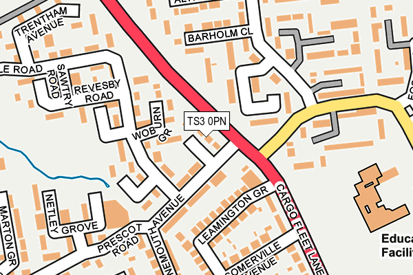 TS3 0PN map - OS OpenMap – Local (Ordnance Survey)