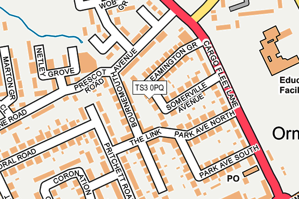 TS3 0PQ map - OS OpenMap – Local (Ordnance Survey)