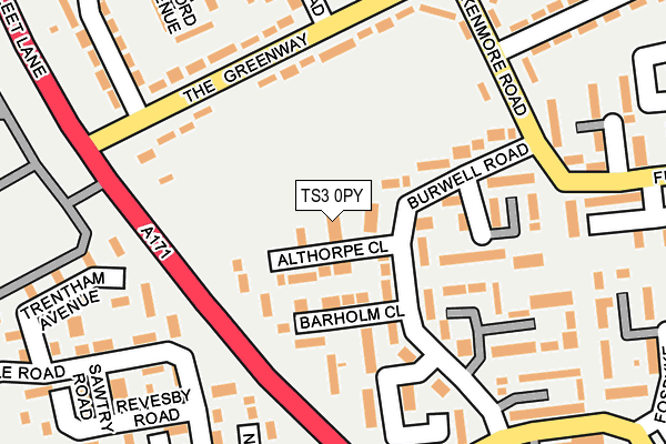 TS3 0PY map - OS OpenMap – Local (Ordnance Survey)