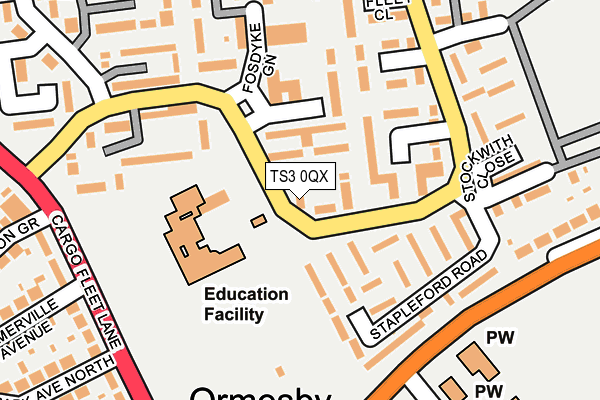 TS3 0QX map - OS OpenMap – Local (Ordnance Survey)