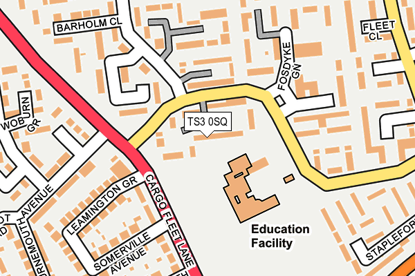 TS3 0SQ map - OS OpenMap – Local (Ordnance Survey)