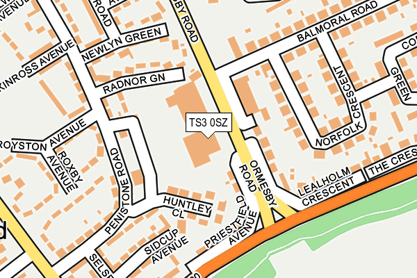 TS3 0SZ map - OS OpenMap – Local (Ordnance Survey)