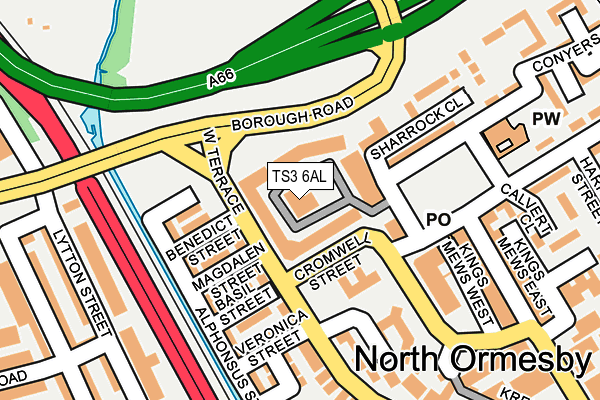 TS3 6AL map - OS OpenMap – Local (Ordnance Survey)