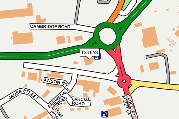 TS3 6AS map - OS OpenMap – Local (Ordnance Survey)