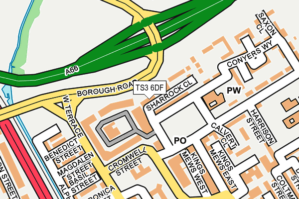 TS3 6DF map - OS OpenMap – Local (Ordnance Survey)