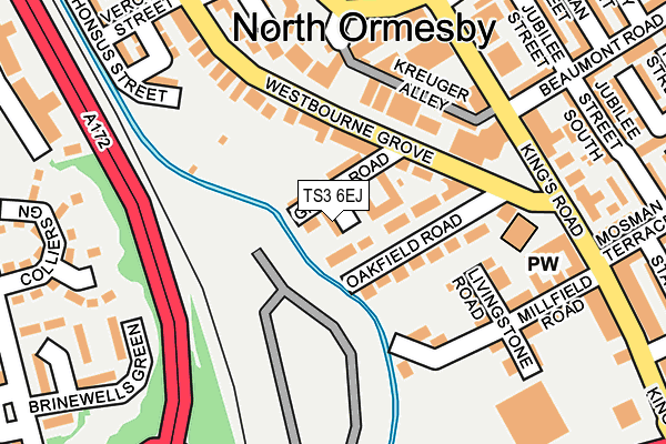 TS3 6EJ map - OS OpenMap – Local (Ordnance Survey)