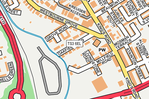 TS3 6EL map - OS OpenMap – Local (Ordnance Survey)