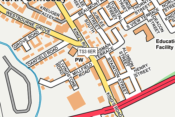 TS3 6ER map - OS OpenMap – Local (Ordnance Survey)