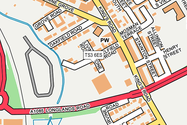 TS3 6ES map - OS OpenMap – Local (Ordnance Survey)