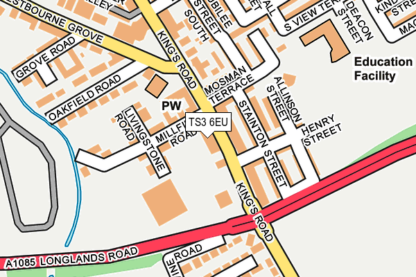 TS3 6EU map - OS OpenMap – Local (Ordnance Survey)