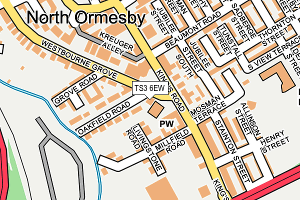 TS3 6EW map - OS OpenMap – Local (Ordnance Survey)
