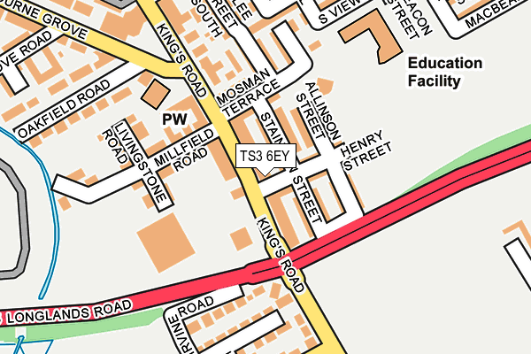 TS3 6EY map - OS OpenMap – Local (Ordnance Survey)