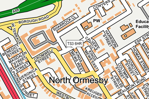 TS3 6HR map - OS OpenMap – Local (Ordnance Survey)