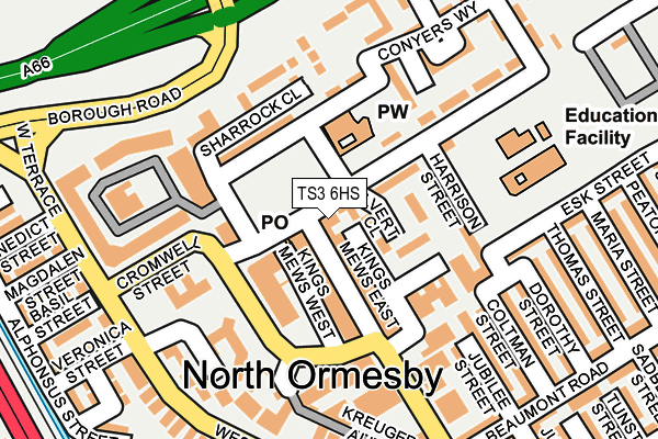 TS3 6HS map - OS OpenMap – Local (Ordnance Survey)