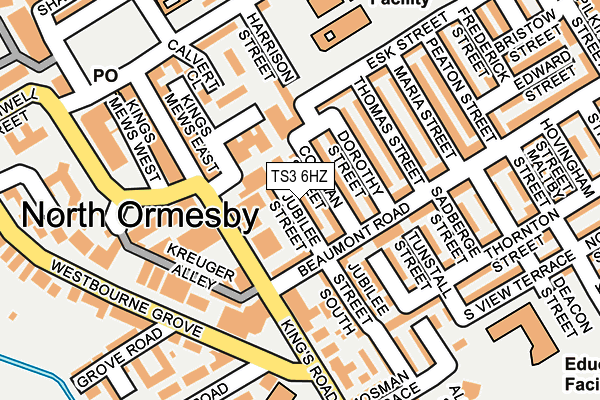 TS3 6HZ map - OS OpenMap – Local (Ordnance Survey)