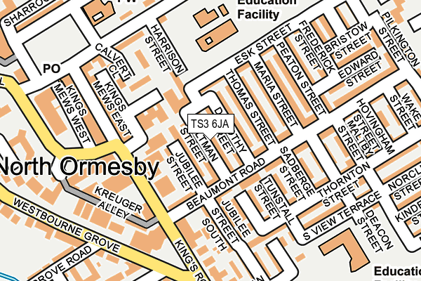 TS3 6JA map - OS OpenMap – Local (Ordnance Survey)