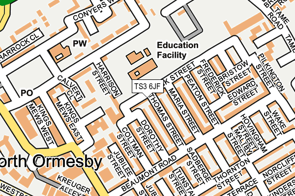 TS3 6JF map - OS OpenMap – Local (Ordnance Survey)