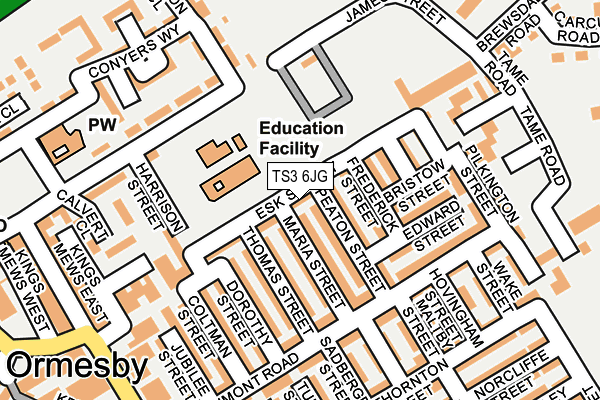 TS3 6JG map - OS OpenMap – Local (Ordnance Survey)