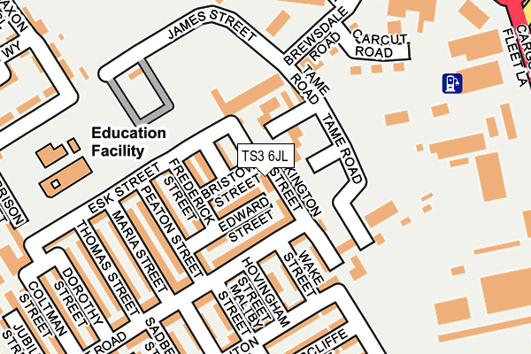 TS3 6JL map - OS OpenMap – Local (Ordnance Survey)