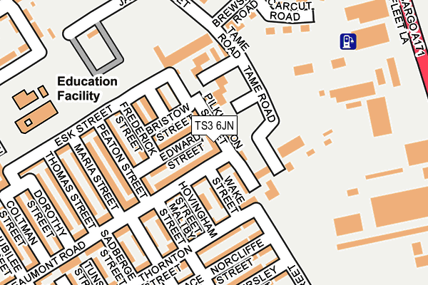 TS3 6JN map - OS OpenMap – Local (Ordnance Survey)