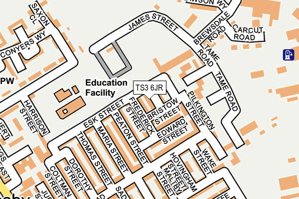 TS3 6JR map - OS OpenMap – Local (Ordnance Survey)
