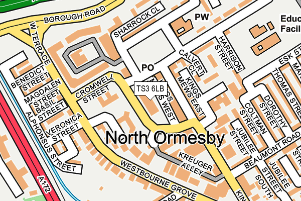 TS3 6LB map - OS OpenMap – Local (Ordnance Survey)