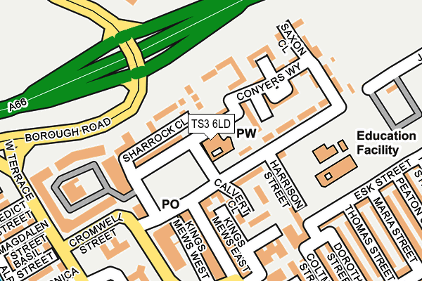 TS3 6LD map - OS OpenMap – Local (Ordnance Survey)