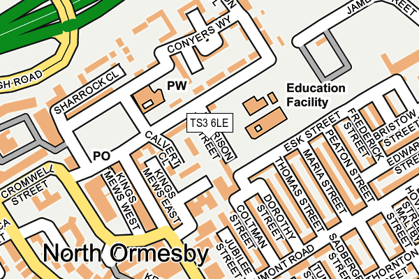 TS3 6LE map - OS OpenMap – Local (Ordnance Survey)