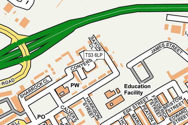 TS3 6LP map - OS OpenMap – Local (Ordnance Survey)