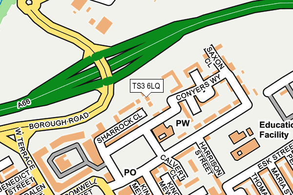 TS3 6LQ map - OS OpenMap – Local (Ordnance Survey)