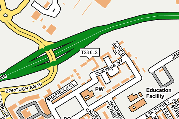 TS3 6LS map - OS OpenMap – Local (Ordnance Survey)