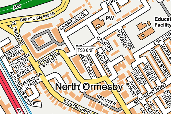 TS3 6NF map - OS OpenMap – Local (Ordnance Survey)