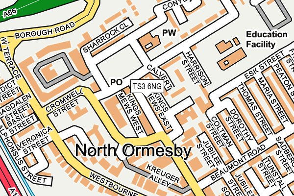 TS3 6NG map - OS OpenMap – Local (Ordnance Survey)