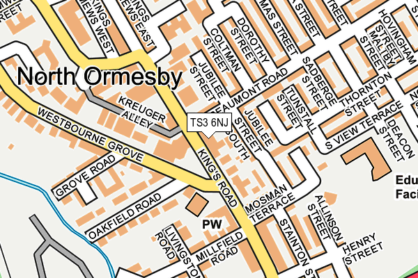 TS3 6NJ map - OS OpenMap – Local (Ordnance Survey)