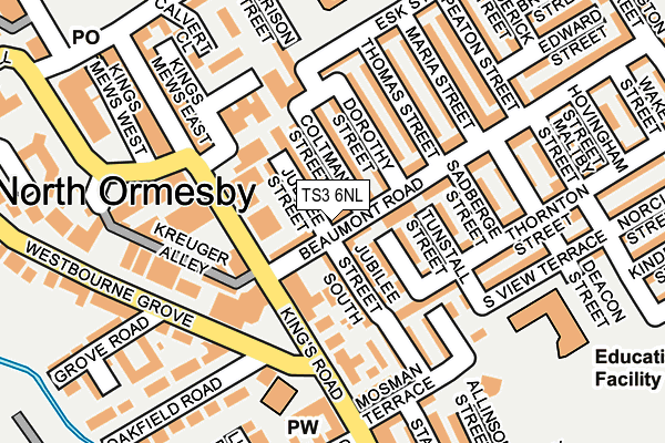 TS3 6NL map - OS OpenMap – Local (Ordnance Survey)