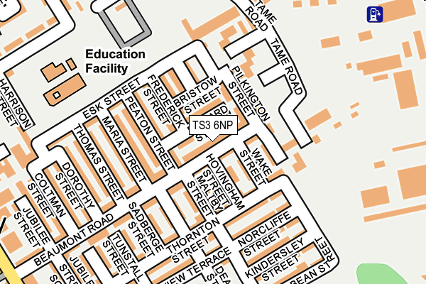 TS3 6NP map - OS OpenMap – Local (Ordnance Survey)