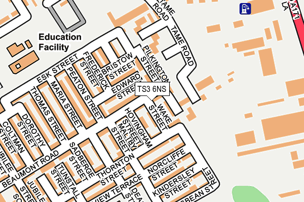 TS3 6NS map - OS OpenMap – Local (Ordnance Survey)