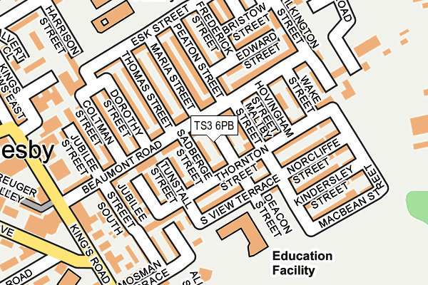 TS3 6PB map - OS OpenMap – Local (Ordnance Survey)