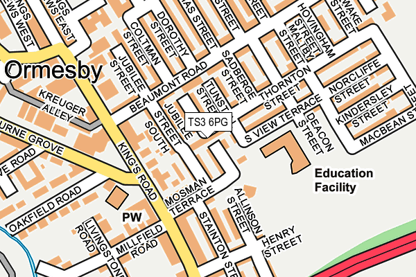 TS3 6PG map - OS OpenMap – Local (Ordnance Survey)