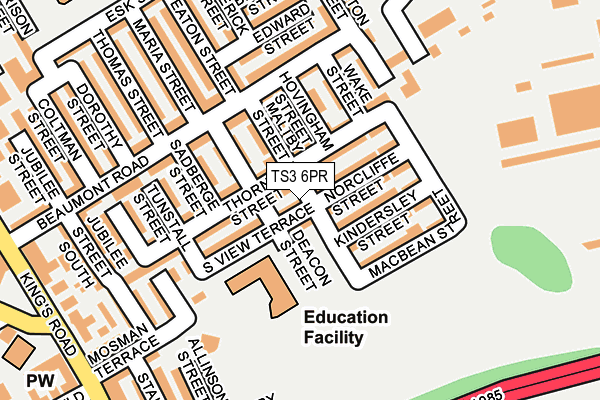 TS3 6PR map - OS OpenMap – Local (Ordnance Survey)