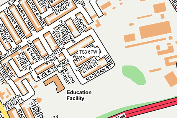 TS3 6PW map - OS OpenMap – Local (Ordnance Survey)