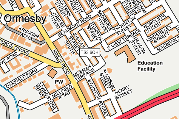 TS3 6QH map - OS OpenMap – Local (Ordnance Survey)